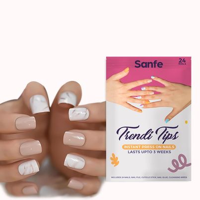 Sanfe Instant Stick On Nails - Cocoa Moca Sanfe Instant Stick On Nails - Cocoa Moca