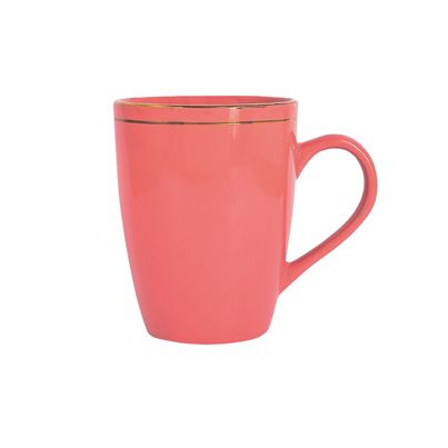 Femora Liquid Gold Line Coffee Mug Gift Set 1 Pc 320 Ml (Pink)