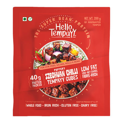 Hello Tempayy 40g Protein Szechuan Tempeh Cubes | Low Fat & High Fibre