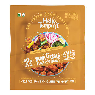 Hello Tempayy 40g Protein Masala Tempeh Cubes |Low Fat & High Fibre Hello Tempayy 40g Protein Masala Tempeh Cubes |Low Fat & High Fibre