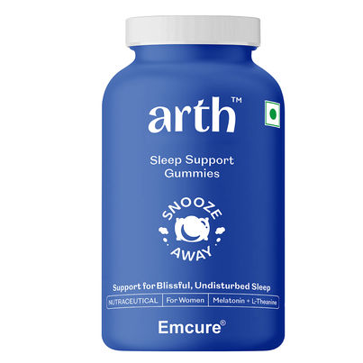 Arth By Emcure Melatonin Gummies | Sleep Gummies (Cranberry) with L-Theanine & Chamomile