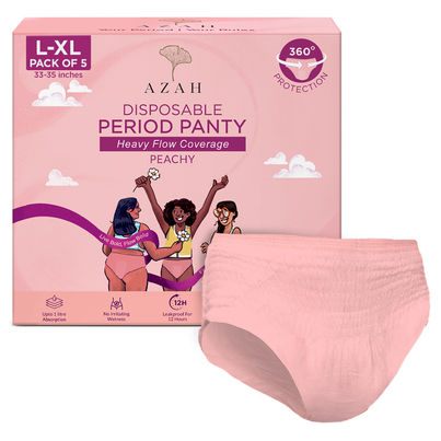 Azah Disposable Period Panty | Peach - L-XL Azah Disposable Period Panty | Peach - L-XL