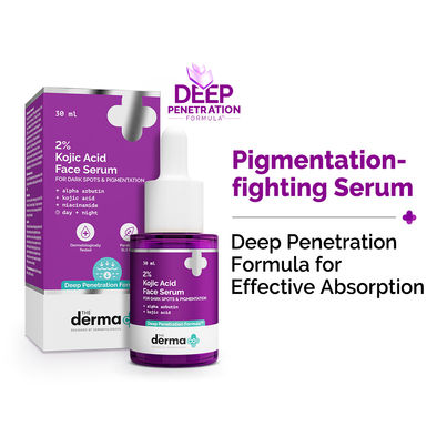 The Derma Co 2% Kojic Acid Face Serum for Dark spots reduction, Pigmentation & Blemishes
