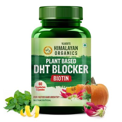 Himalayan Organics Plant Based DHT Blocker Pure Biotin 60 VEG Capsules