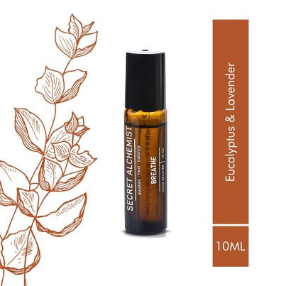 Secret Alchemist Breathe Roll on for Nasal Congestion, Sinus & Seasonal Allergies with Eucalyptus