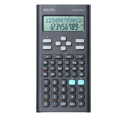 Deli ED-82MS -12 Digit Calculator, Dual Power, Scientific Calculator, Grey