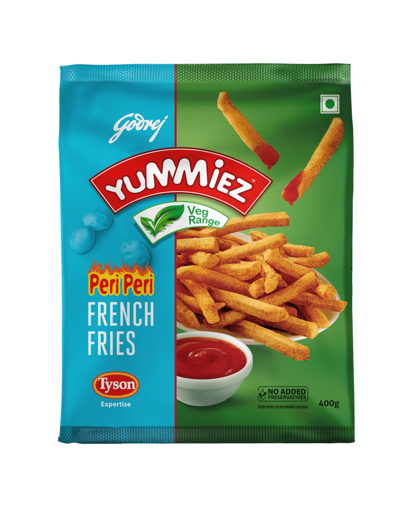 Godrej Yummiez Peri Peri French Fries | Crispy & Spicy Godrej Yummiez Peri Peri French Fries | Crispy & Spicy