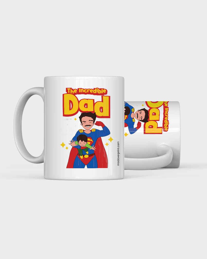 Mad Over Print Super Man Dad Mug