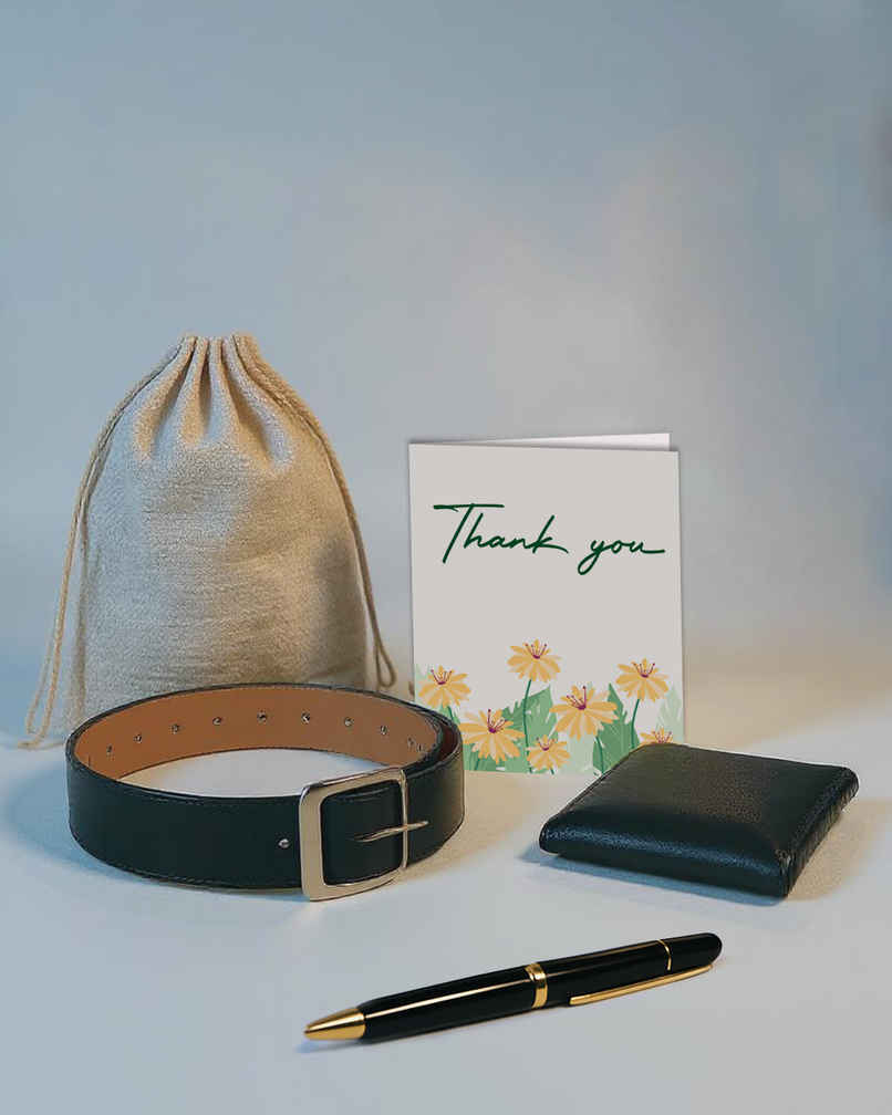 Dad's Favorite Things Hamper with Wallet, Belt & Pen | Mad Over Prints