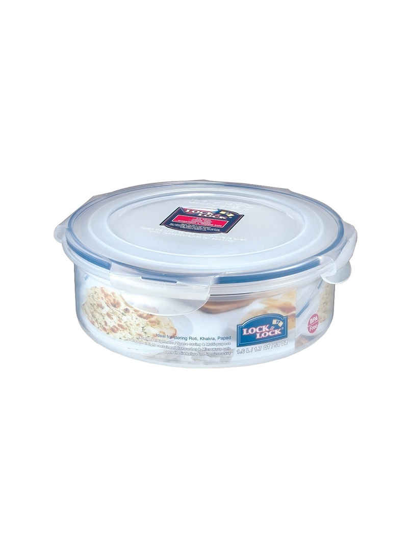LocknLock Classics Round Plastic Food Container | Transparent - 1.6 L LocknLock Classics Round Plastic Food Container | Transparent - 1.6 L