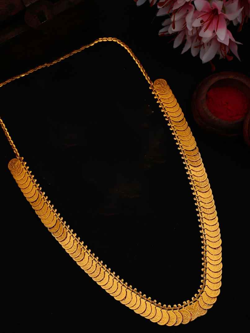 Youbella Golden Plated Long Mala For Women (Golden )(Ybnk5041)