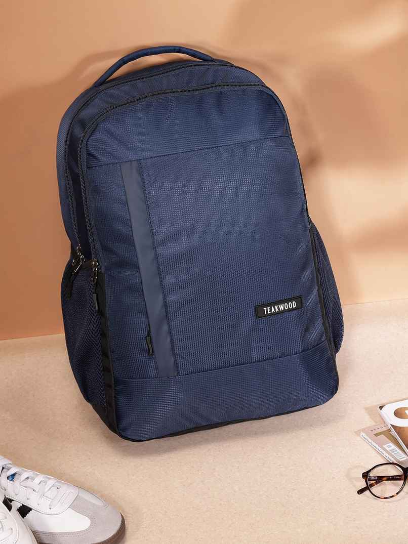 Teakwood Leathers Unisex Trajan Backpack | Navy - 30 L Teakwood Leathers Unisex Trajan Backpack | Navy - 30 L