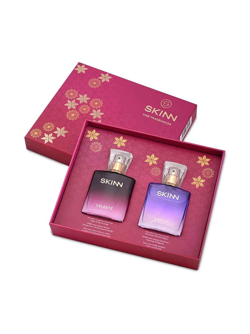Skinn By Titan Women Celeste & Sheer Miniature Edp Gift Set Skinn By Titan Women Celeste & Sheer Miniature Edp Gift Set