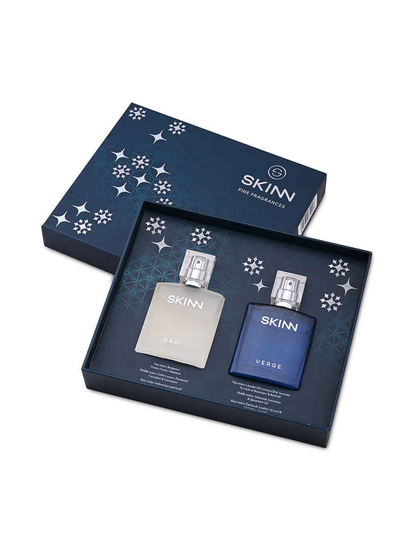 Skinn By Titan Raw And Verge Nos Perfumes For Men Edp | Fresh Long-Lasting Dual Fragrance
