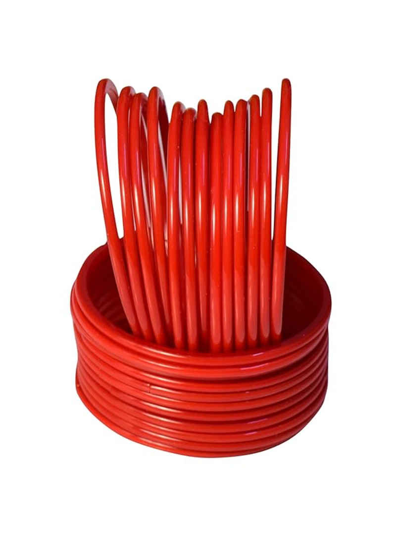 NVR Traditional Red Glass Bangle Chudi for Women & Girls Fashion Glossy | Size: 2.6 NVR Traditional Red Glass Bangle Chudi for Women & Girls Fashion Glossy | Size: 2.6