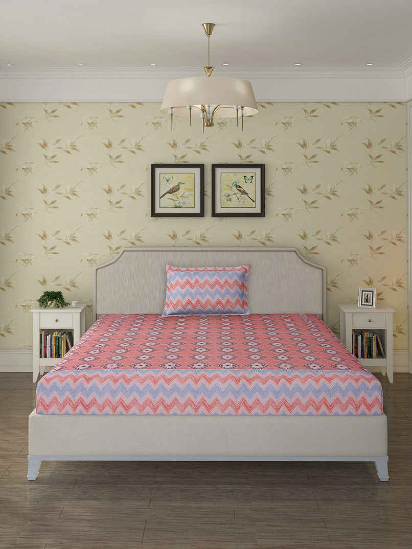 Status Value Single Bedsheet 150 cm X 200 cm Dsn 3 Abstract Stripe