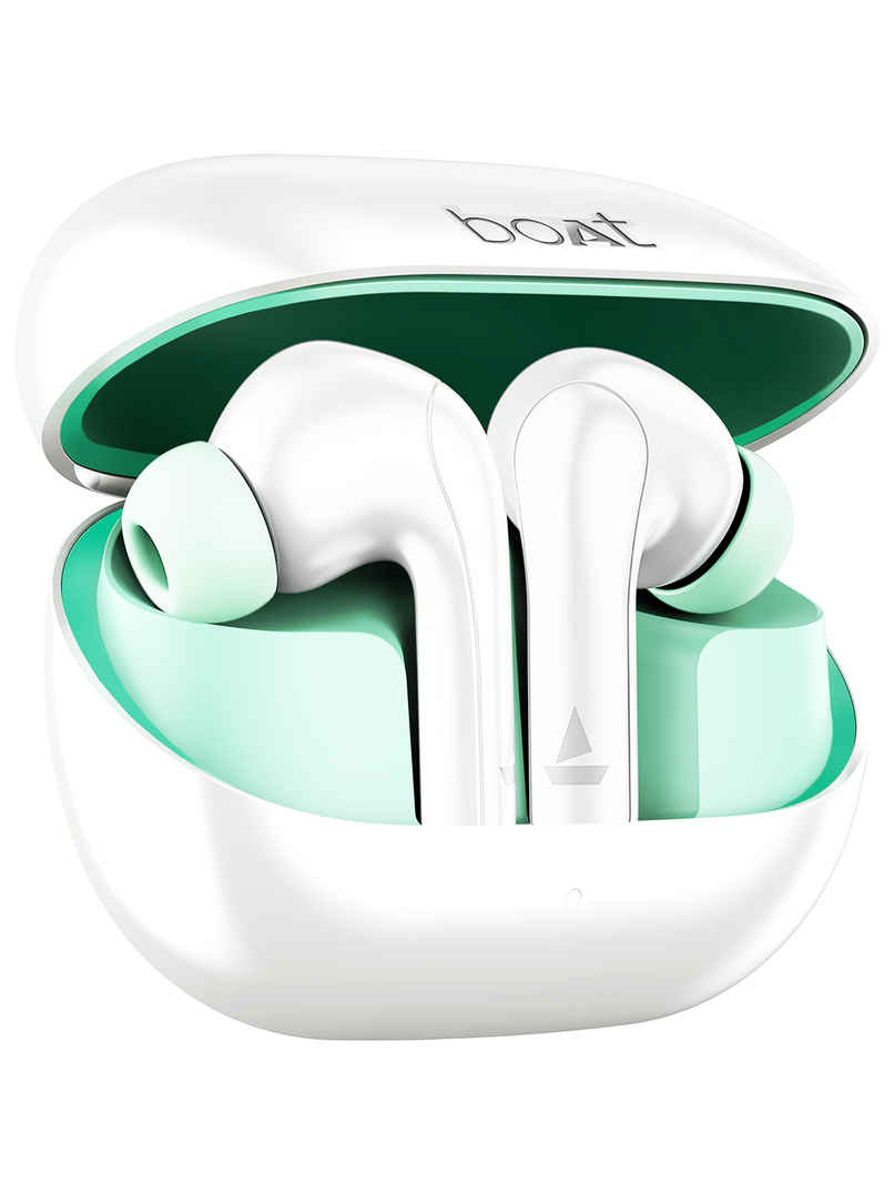 boAt Airdopes 155 Tws Earbuds W/ 40h Playtime, in-ear Detection, Quad Mics Enx Tech(Ivory White)