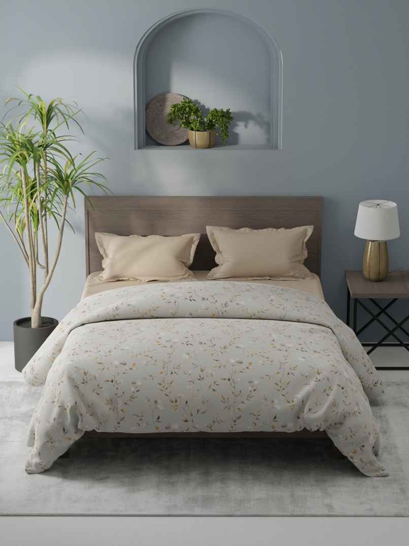 KOPA Super Soft Microfiber Comforter For All Weather | Coolmax Cotton Feel Floral | Beige KOPA Super Soft Microfiber Comforter For All Weather | Coolmax Cotton Feel Floral | Beige