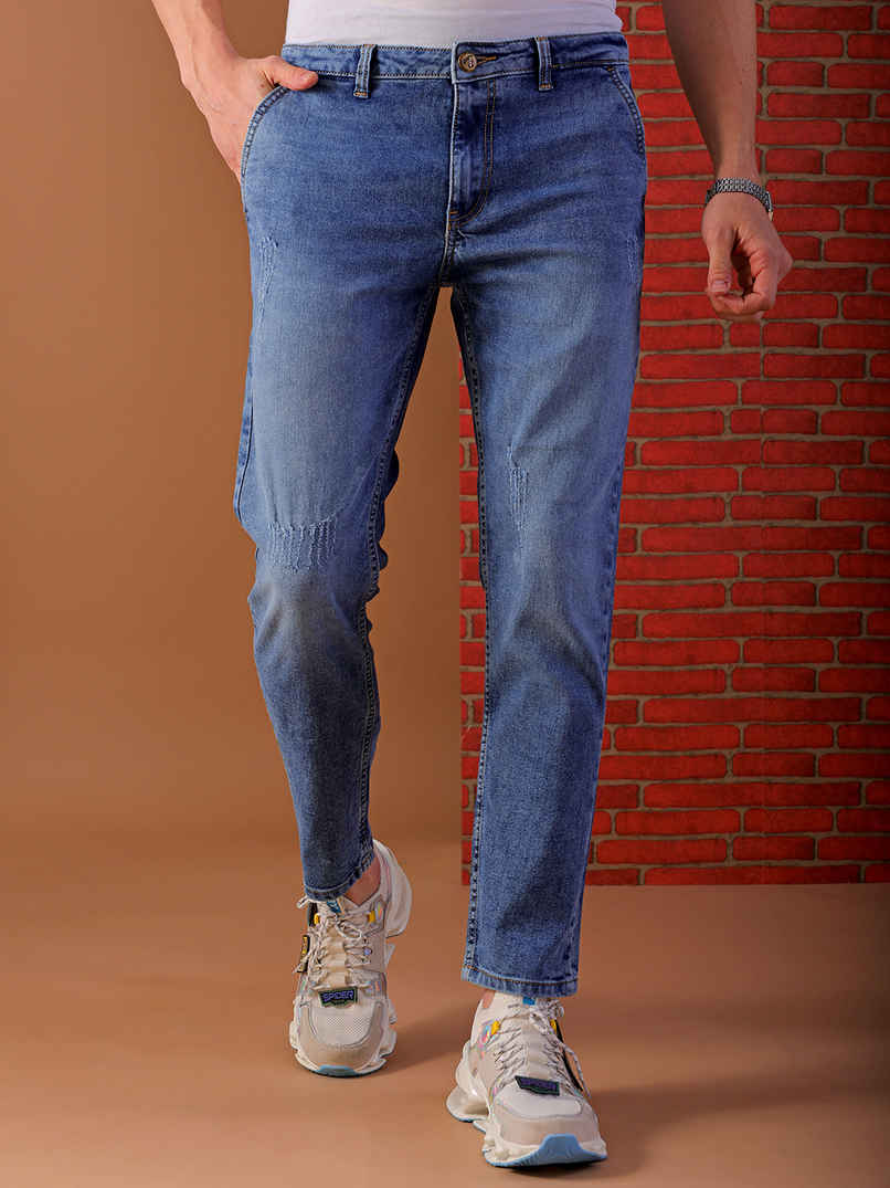 Men Slim Fit Solid Jeans