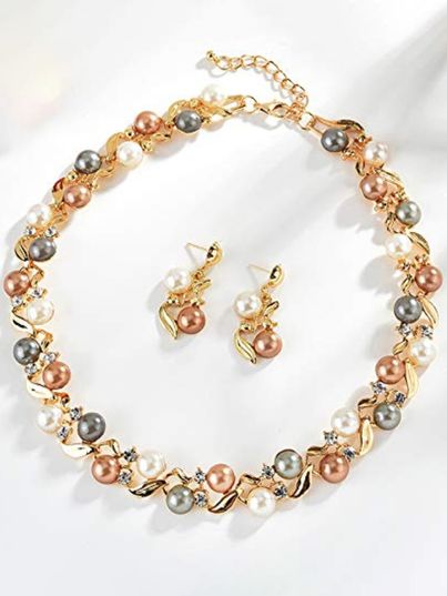 Youbella Stylish Latest Design Necklace Set Jewellery Set For Women (Multi-Colour) (Ybnk - 5659)