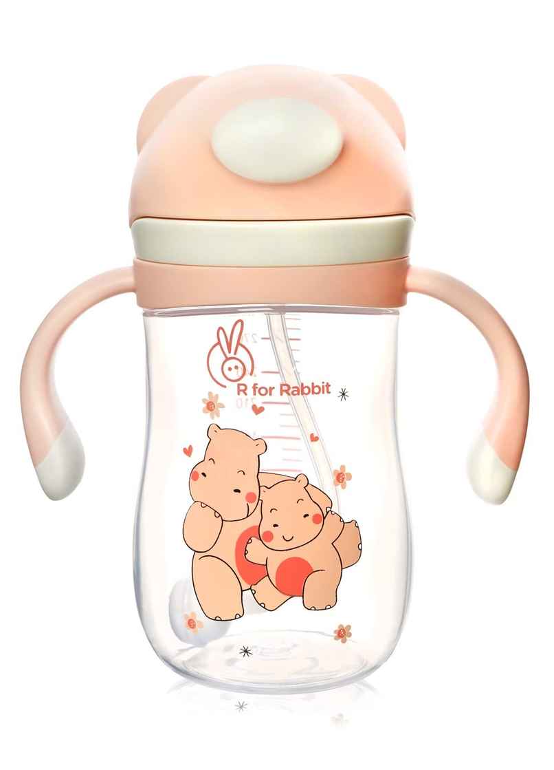 R for Rabbit Premium Hippo Baby Straw Sipper Bottle (300 ml Yellow)