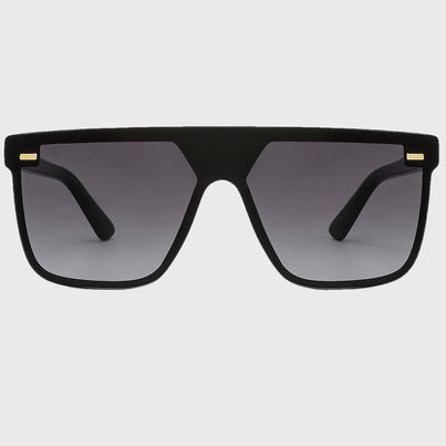 Vincent Chase By Lenskart Unisex Solid Polycarbonate Square Sunglasses | Black - L