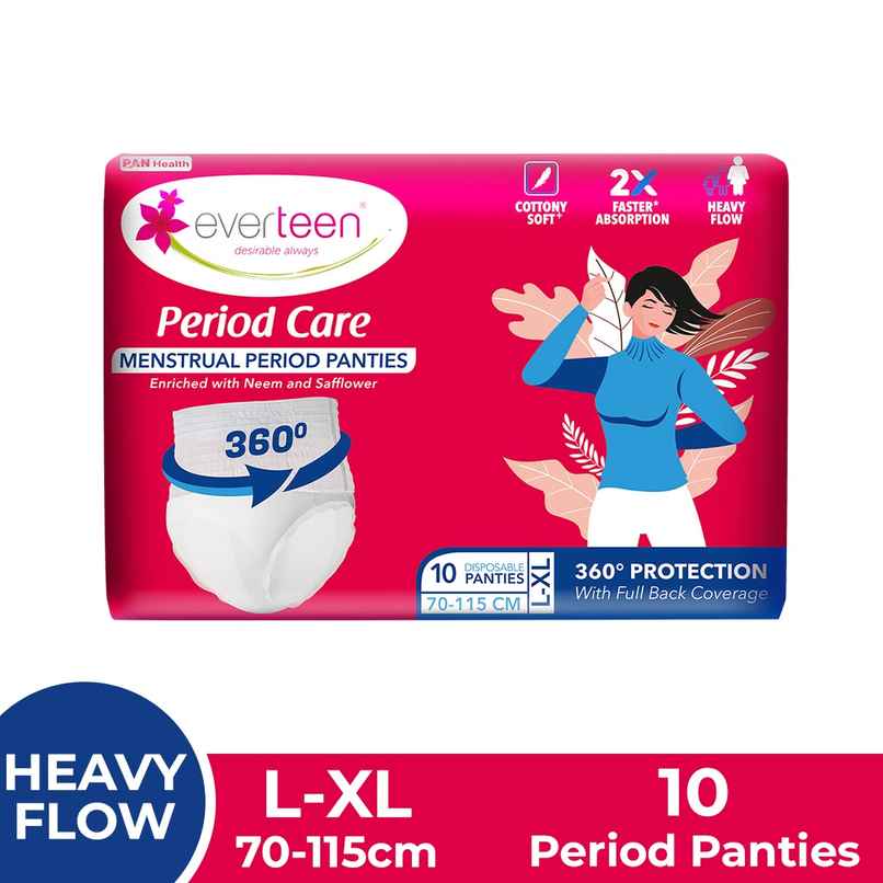 everteen Disposable Overnight Period Panties For Heavy Flow L-XL everteen Disposable Overnight Period Panties For Heavy Flow L-XL