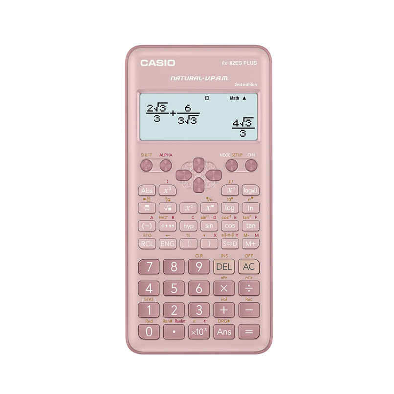 Casio FX-82ES Plus Pink 2nd Gen Non-Programmable Scientific Calculator