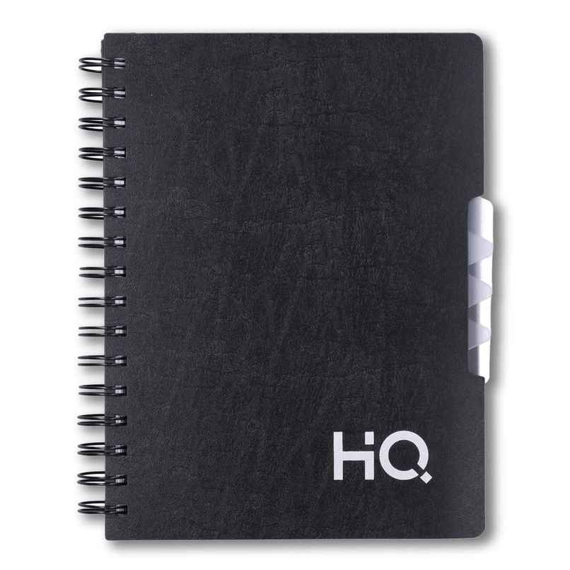 Navneet HQ | 5-Subject Book - Black with PP cover Single Line A5 Size - 14.8 cm x 21 cm 300 Pages