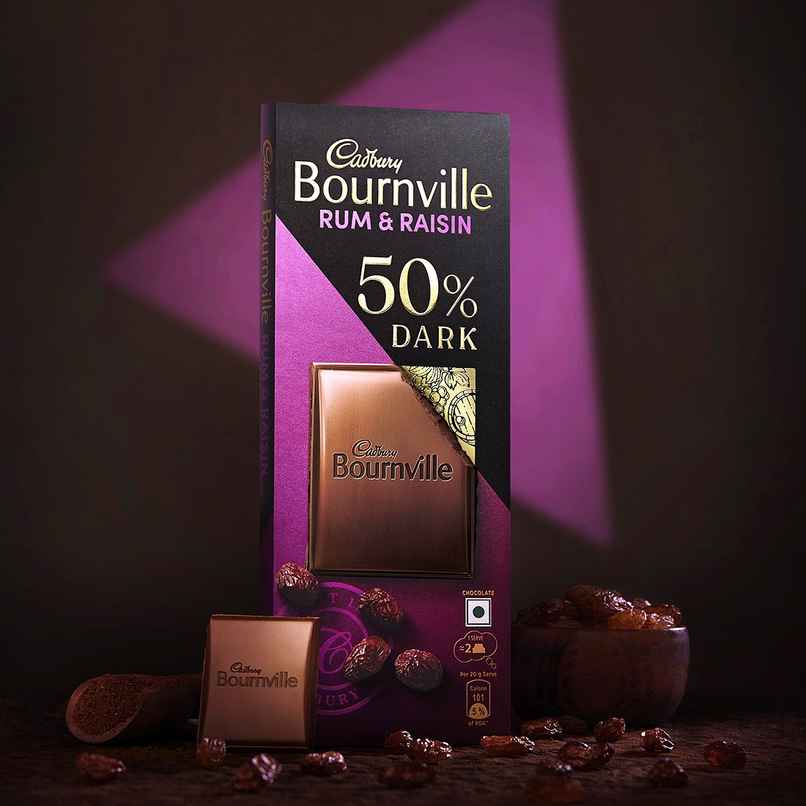 Cadbury Bournville Rum & Raisin 50% Dark Chocolate Bar