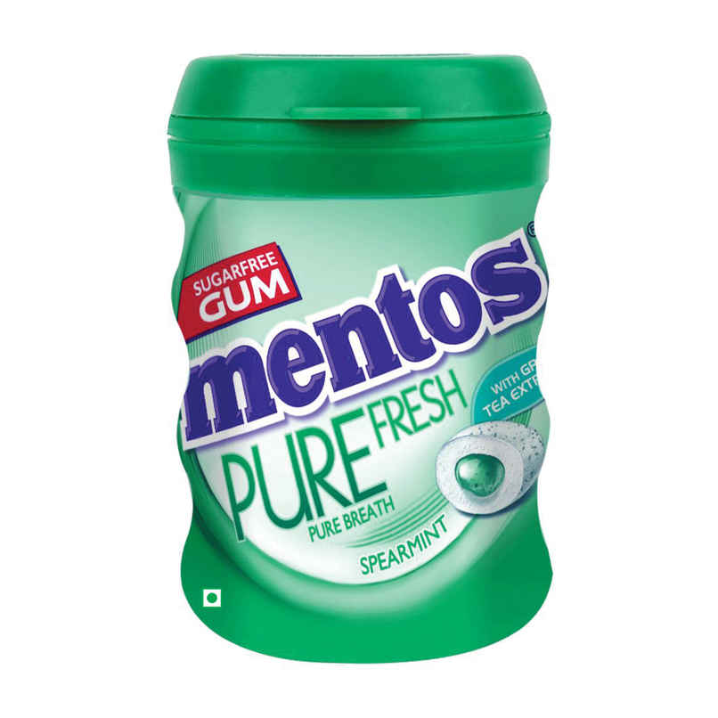 Mentos Pure Fresh Sugarfree Spearmint Chewing Gum Pocket Bottle Mentos Pure Fresh Sugarfree Spearmint Chewing Gum Pocket Bottle
