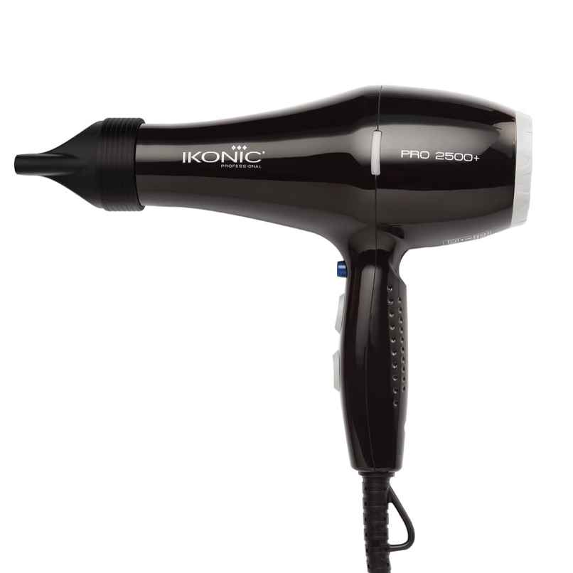 Ikonic 2500+ Professional Hair Dryer, Black, 2500W, 2 Speed & 3 Heat Settings with Cool Shot Ikonic 2500+ Professional Hair Dryer, Black, 2500W, 2 Speed & 3 Heat Settings with Cool Shot