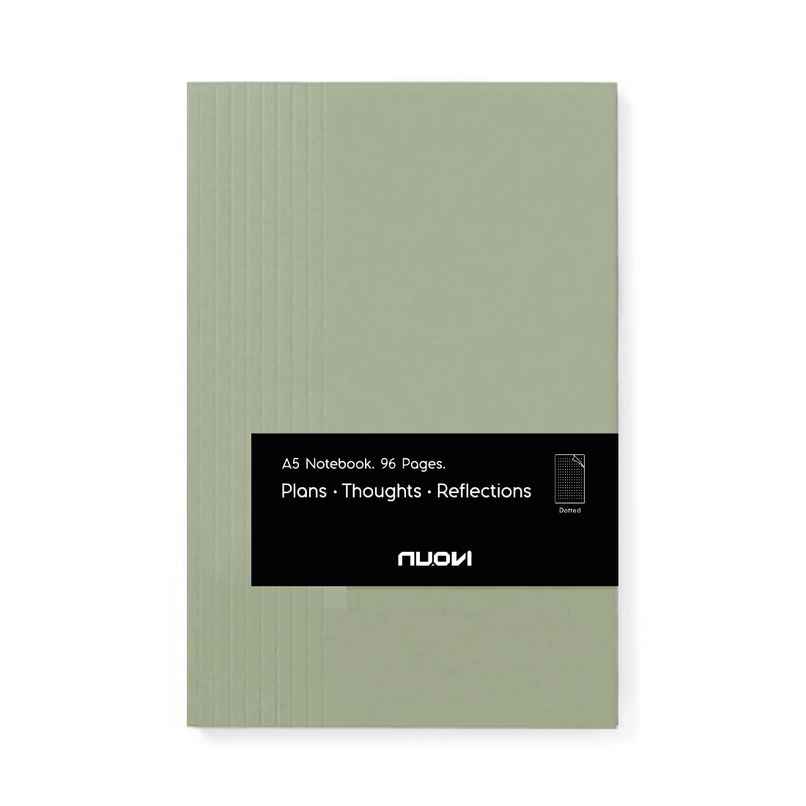 Nuovi Record Dotted Ruled Notebook | A5, 96 Pages, Smoke Grey