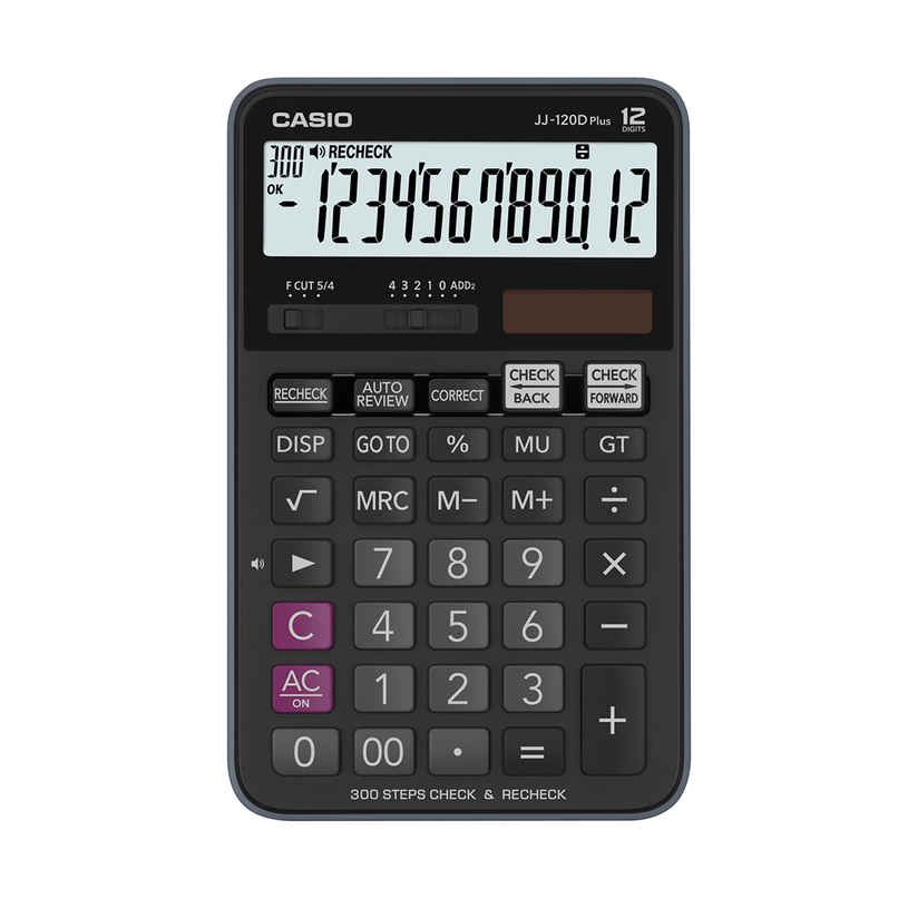 Casio JJ-120D Plus 300 Steps Check & Correct with On Display Indication of Active Constant (K) Casio JJ-120D Plus 300 Steps Check & Correct with On Display Indication of Active Constant (K)