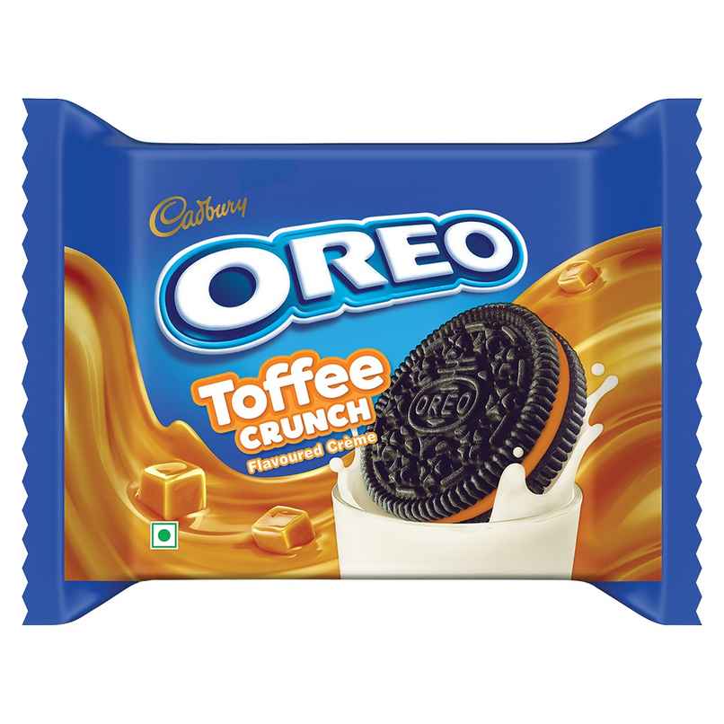 Oreo Toffee Crunch Flavour Creme Sandwich Biscuit | Crunchy & Chocolatey Oreo Toffee Crunch Flavour Creme Sandwich Biscuit | Crunchy & Chocolatey
