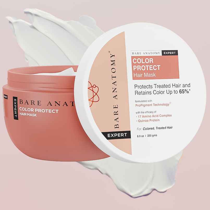 Bare Anatomy Color Protect Hair Mask For Dry And Frizzy Coloured Hair Retains Colour Upto 8 Week Bare Anatomy Color Protect Hair Mask For Dry And Frizzy Coloured Hair Retains Colour Upto 8 Week