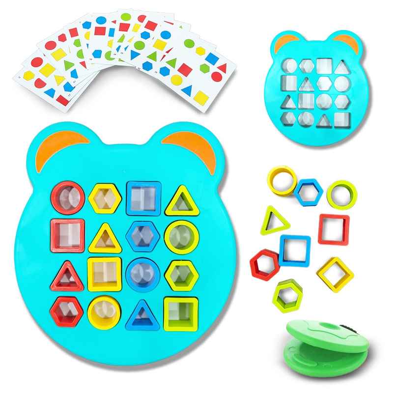 Wembley Shape Sorter Matching Board Game Sensory Geometric Puzzles Learning Toy