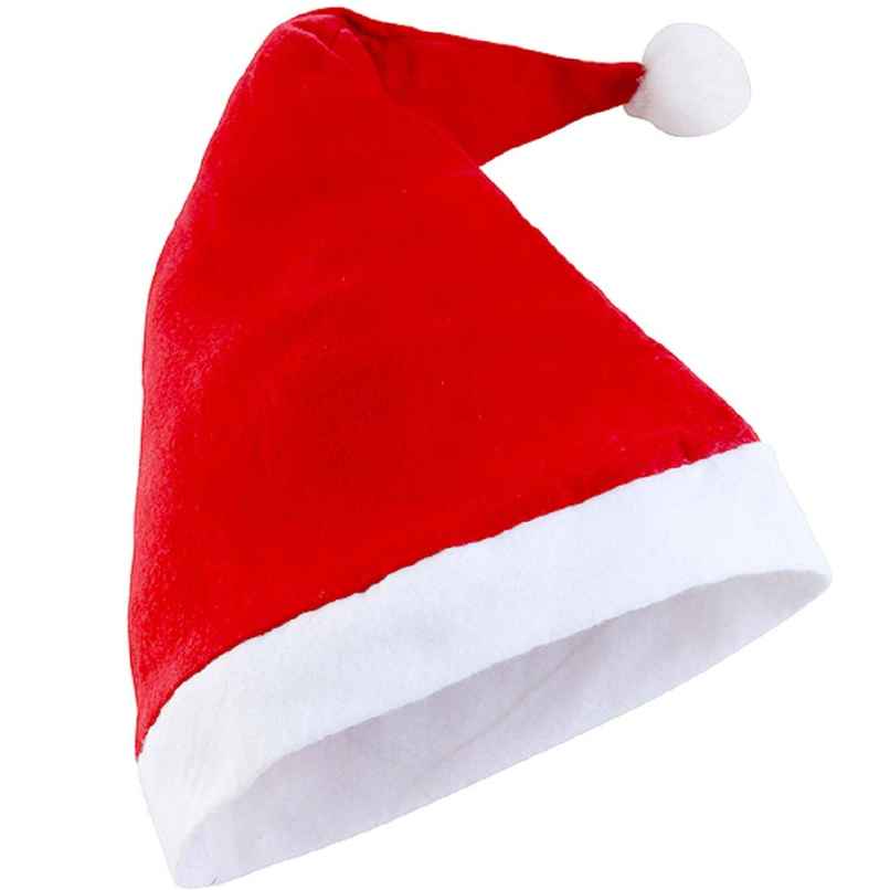eCraftIndia Red and White Merry Christmas Hats, Santa Claus Caps for kids and Adults