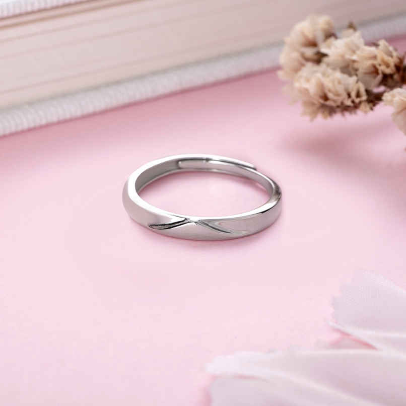 Zavya Rhodium Plated 925 Sterling Silver Ring