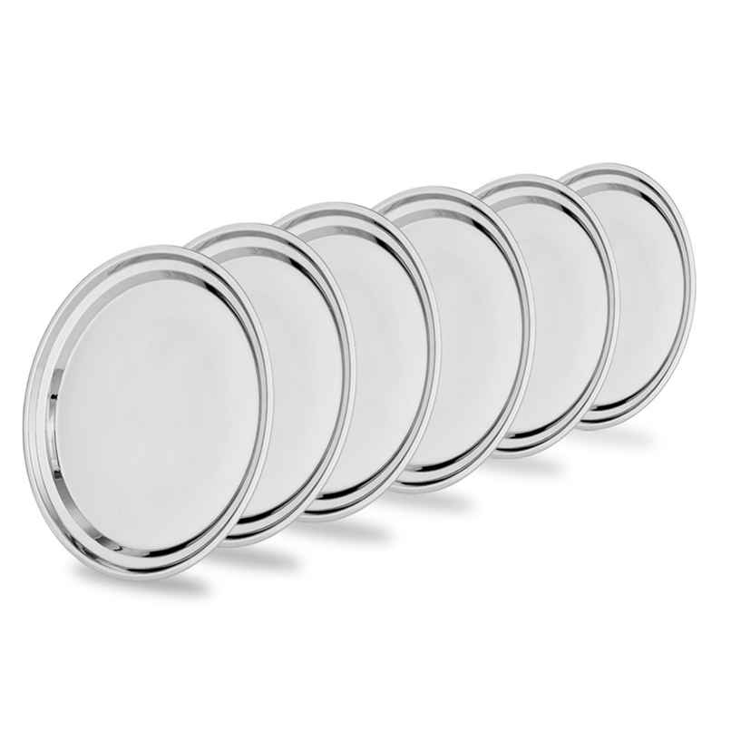 Wonderchef Venice Stainless Steel Plate Set Of 6 Wonderchef Venice Stainless Steel Plate Set Of 6