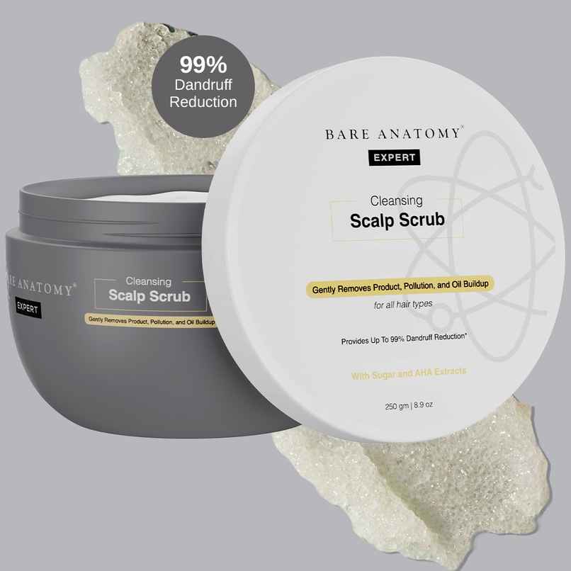 Bare Anatomy Scalp Scrub With Natural Ahas Coconut & Sugar Get Up To 99% Dandruff Reduction Bare Anatomy Scalp Scrub With Natural Ahas Coconut & Sugar Get Up To 99% Dandruff Reduction