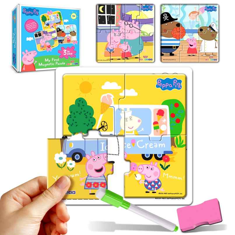 Wembley Peppa Pig - 3 in 1 Jigsaw Magnetic Puzzle for Kids DIY Creative Activity Set Wembley Peppa Pig - 3 in 1 Jigsaw Magnetic Puzzle for Kids DIY Creative Activity Set