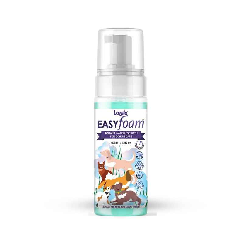 Lozalo Easy Foam Waterless Pet Shampoo | Sulphate-Free | Shikakai Extract