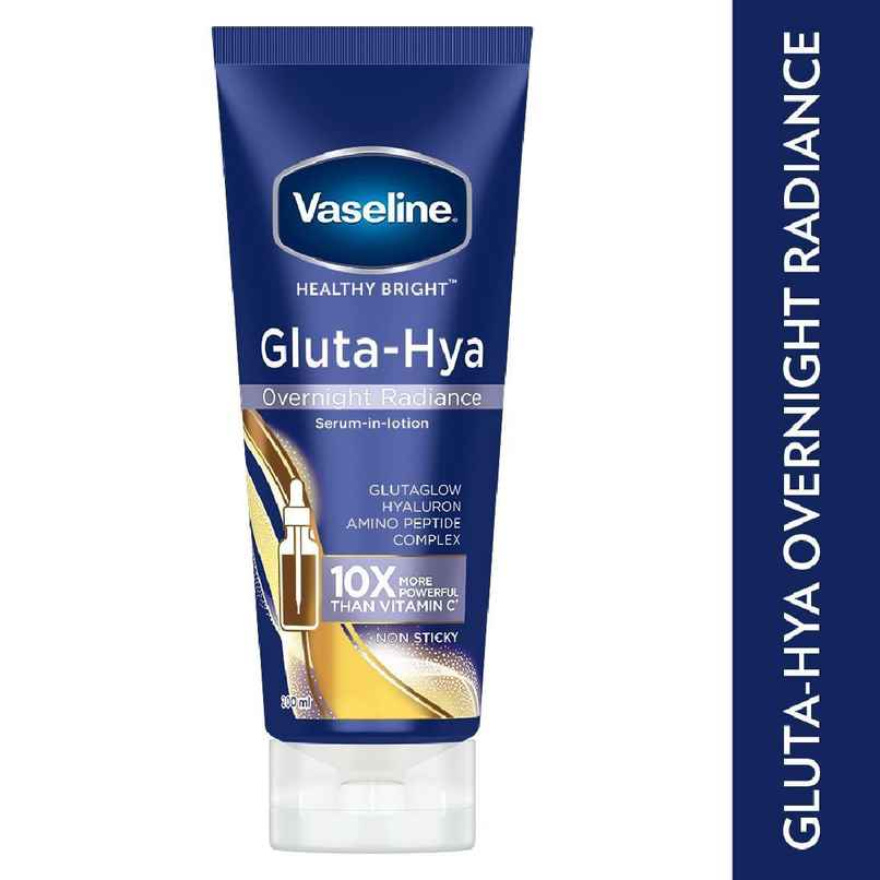 Vaseline Gluta-Hya Overnight Radiance, Serum-In-Lotion, With Amino Peptide And Glutaglow Vaseline Gluta-Hya Overnight Radiance, Serum-In-Lotion, With Amino Peptide And Glutaglow