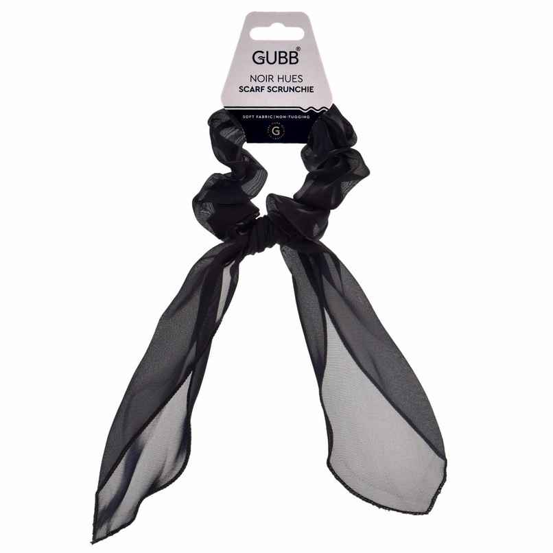 GUBB Noir Hues Scarf Scrunchie | Stylish Hair Accessory
