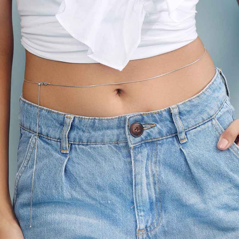 Zavya Rose Gold Plated 925 Sterling Silver Waist Chain