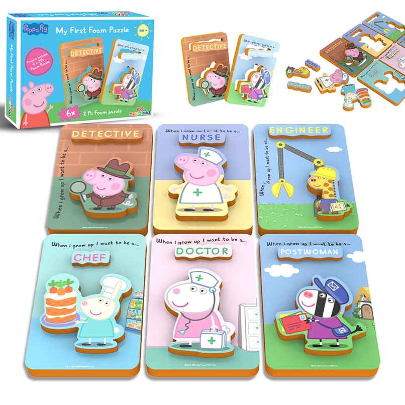 Wembley Peppa Pig - My First Foam Puzzle for Kids Interactive Toy Wembley Peppa Pig - My First Foam Puzzle for Kids Interactive Toy