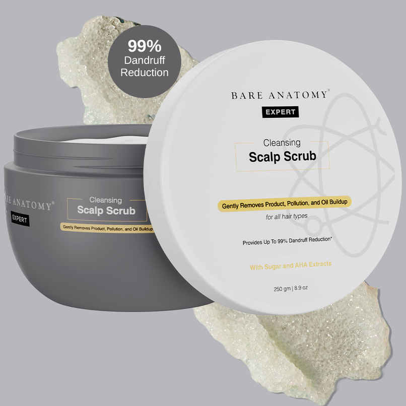 Bare Anatomy Scalp Scrub With Natural Ahas Coconut & Sugar Get Up To 99% Dandruff Reduction Bare Anatomy Scalp Scrub With Natural Ahas Coconut & Sugar Get Up To 99% Dandruff Reduction