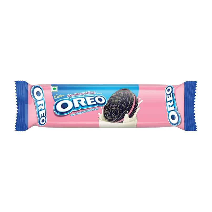 Cadbury Oreo Strawberry Flavour Creme Sandwich Biscuit