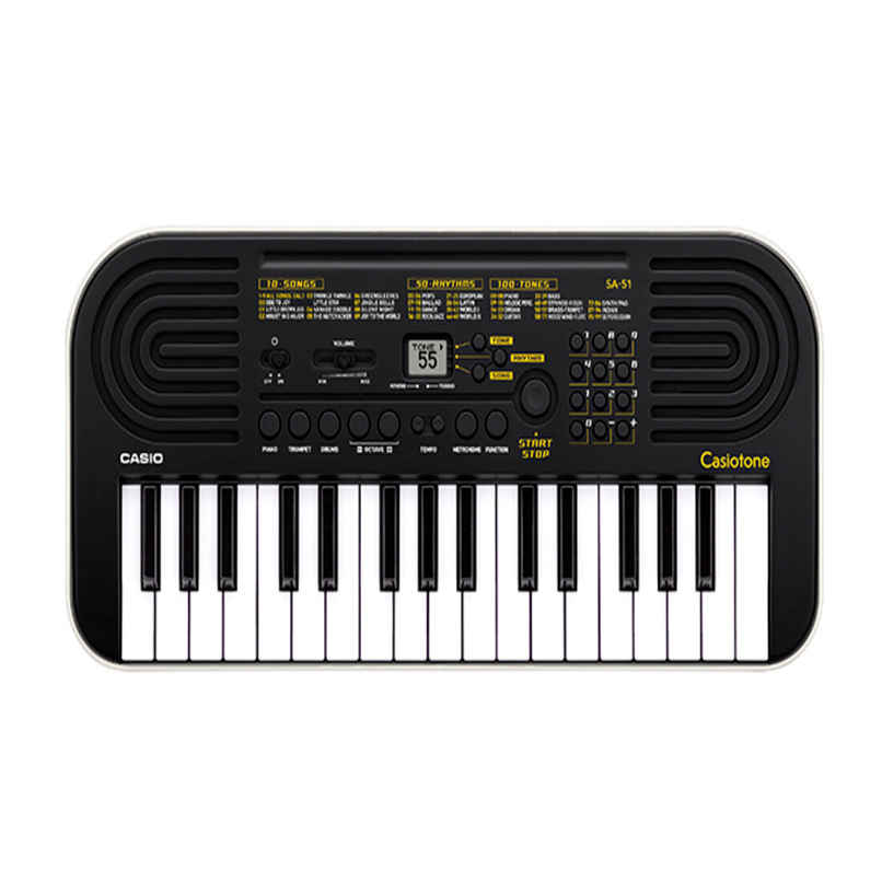 Casiotone Mini Keyboard SA-51 with Piano tones | Black